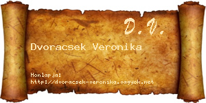 Dvoracsek Veronika névjegykártya